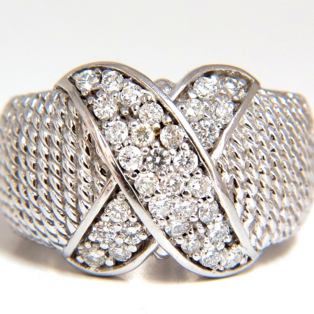 .50ct Diamonds X Ring 14 karat*